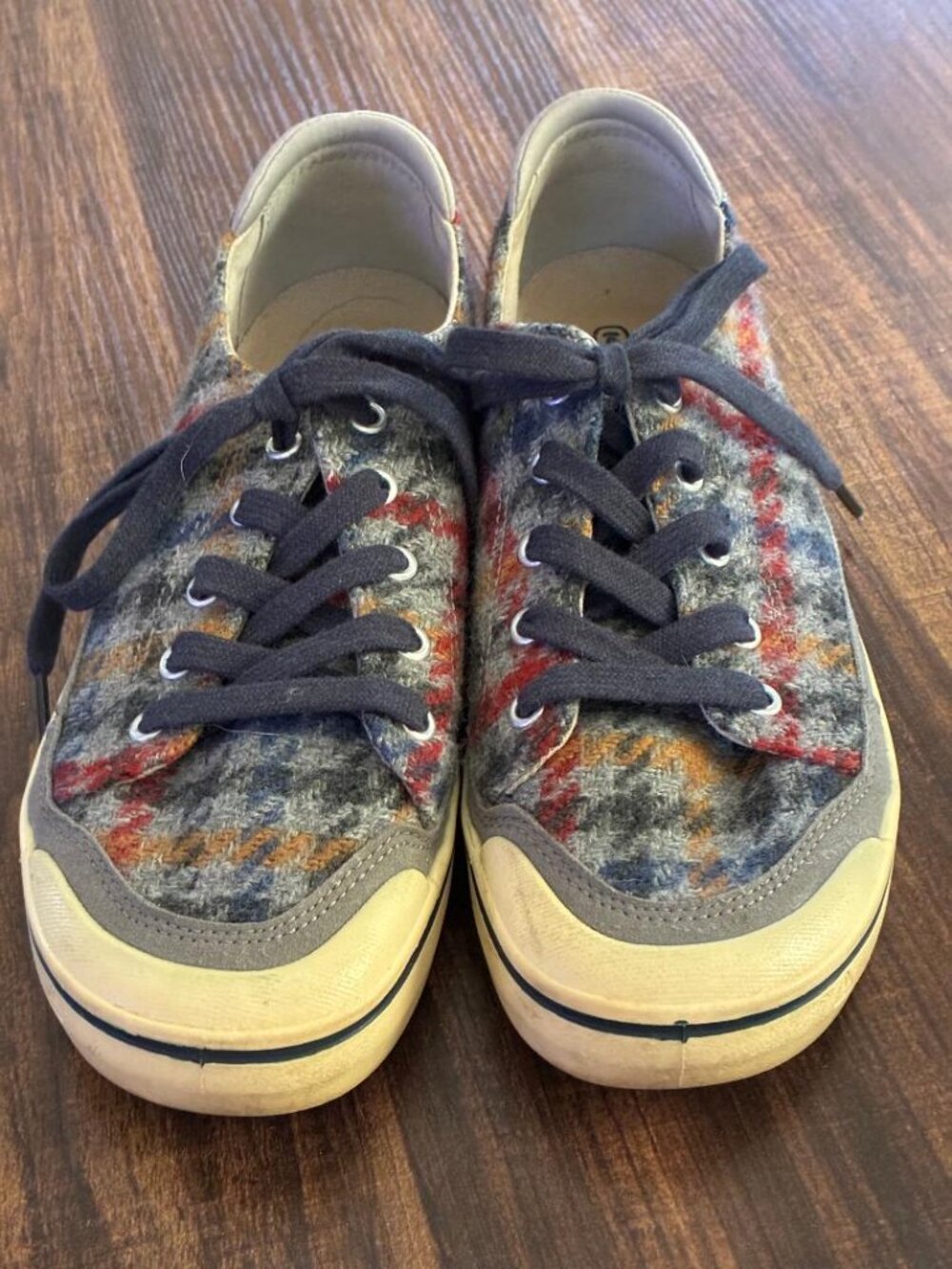 Keen Womens Elsa IV Plaid Wool Low-Top Sneakers in Multicolor Shoes Sz 8.5 *GUC*